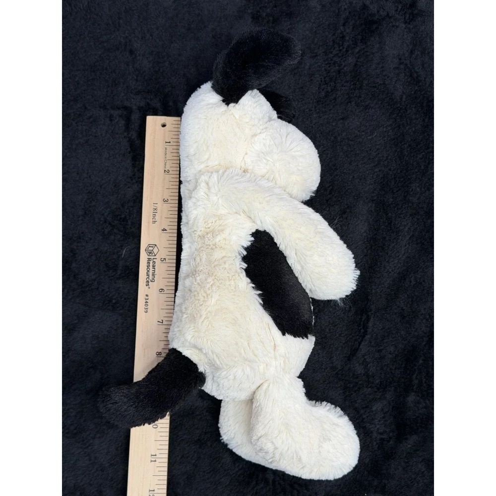 Jellycat Bashful Black White Puppy Dog Plush Stuffed Animal Soft Toy 11in